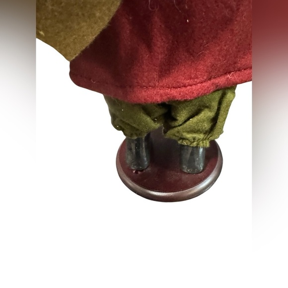 Vintage Saint Nick Santa Clause Table Decoration Felt Hand Painted Face 16" - Picture 7 of 10